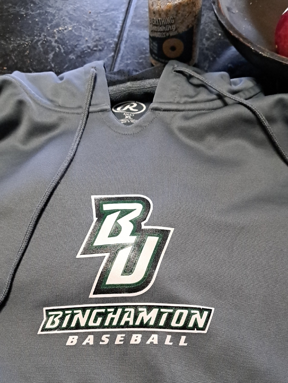 Rawlings Black Fleece Pullover with White Logo